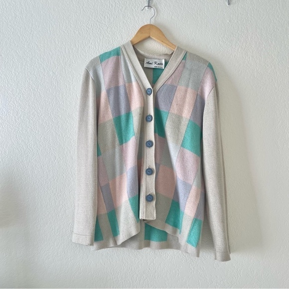 AMI KNITS vintage Cardigan SWEATER - Picture 1 of 5